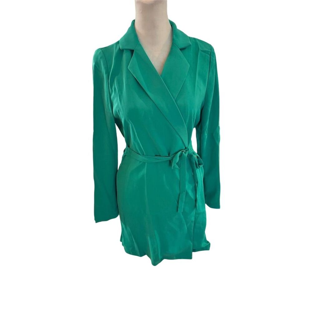 Petal + Pup Women's XS Green Blazer Dress Formal Long Sleeve